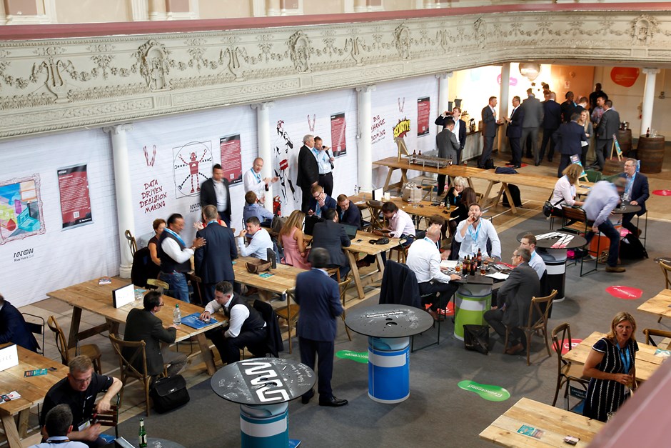 people at the event, photo taken from above