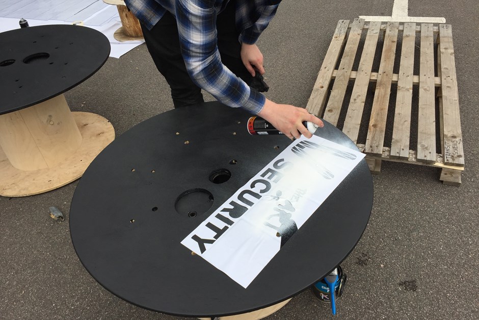 art of security event props being created