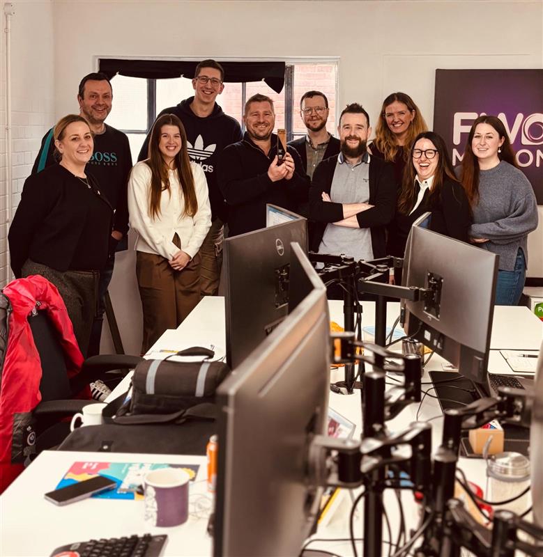 FWD Motion Team - Celebrating Finalist Award for Steel City Culture - Awards from Action Coach in Sheffield City Centre