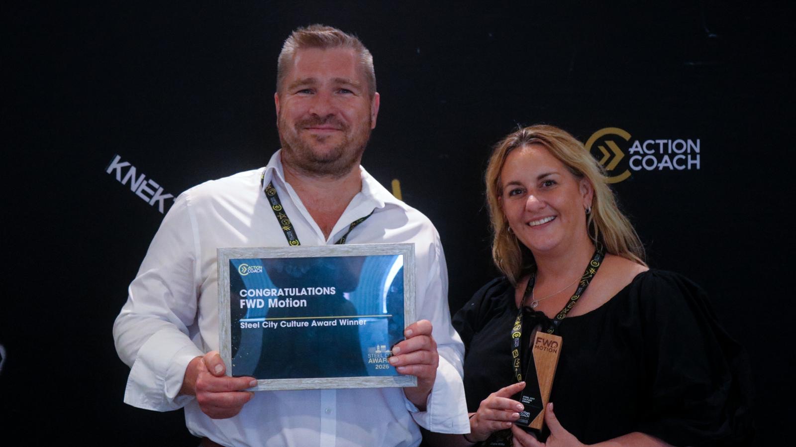 Mike And Claire Action Coach Sheffield Steel City Culture Award Winners